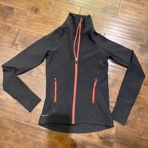 Women's Nike DriFit Black/Pink Full Zip Compression Jacket (Small)